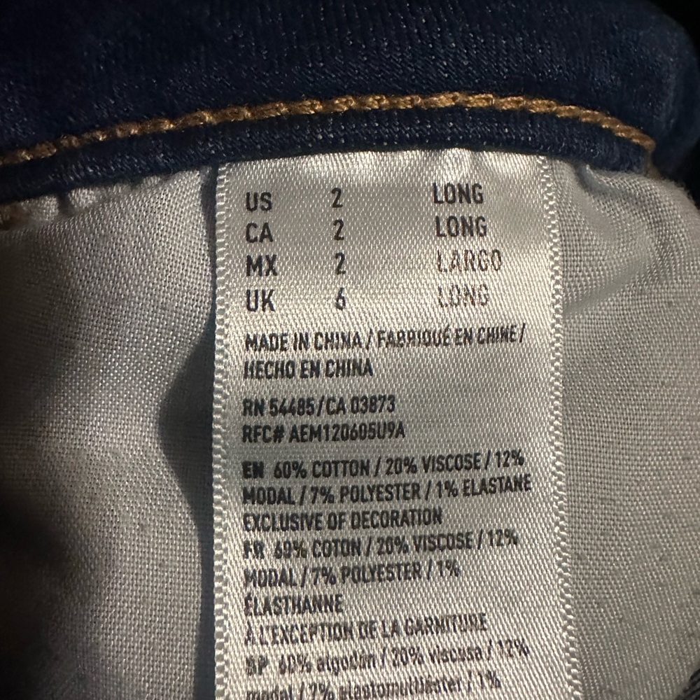 American Eagle Outfitters Dark Blue Skinny Jeans - Picture 3 of 3